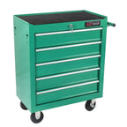 5 Drawer Rolling Tool Chest, Steel Tool Storage Cabinet for Garage Storage with 4 Wheels and Locker