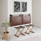 Wall Mount Upholstered Headboard with Metal Rail - Modern Bedroom Headboard