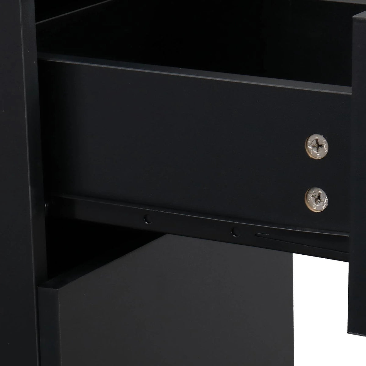 UBesGoo Barber Station Cabinet Wooden Hair Styling Storage Locker Beauty Salon Equipment, Black