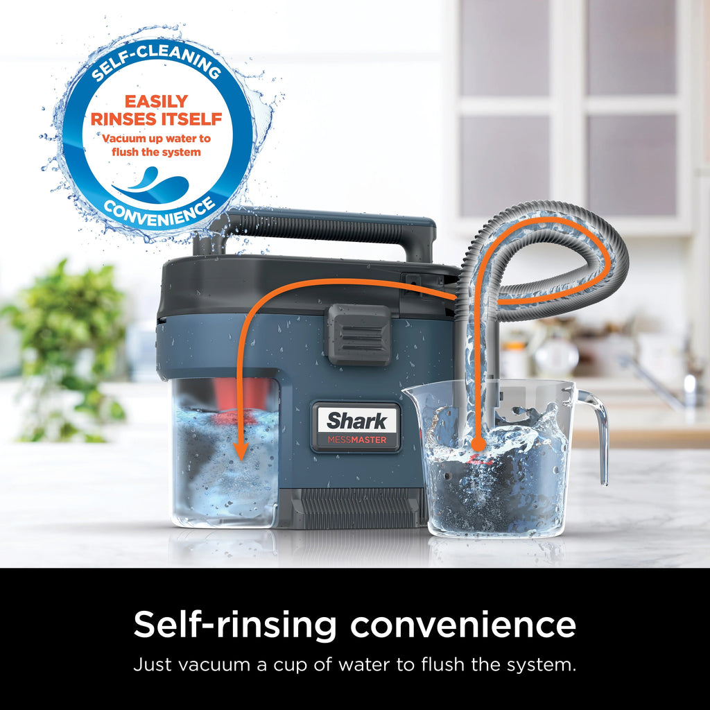 Shark MessMaster Portable Wet and Dry Vacuum for Home, Shop, Garage, 1 Gallon, Corded