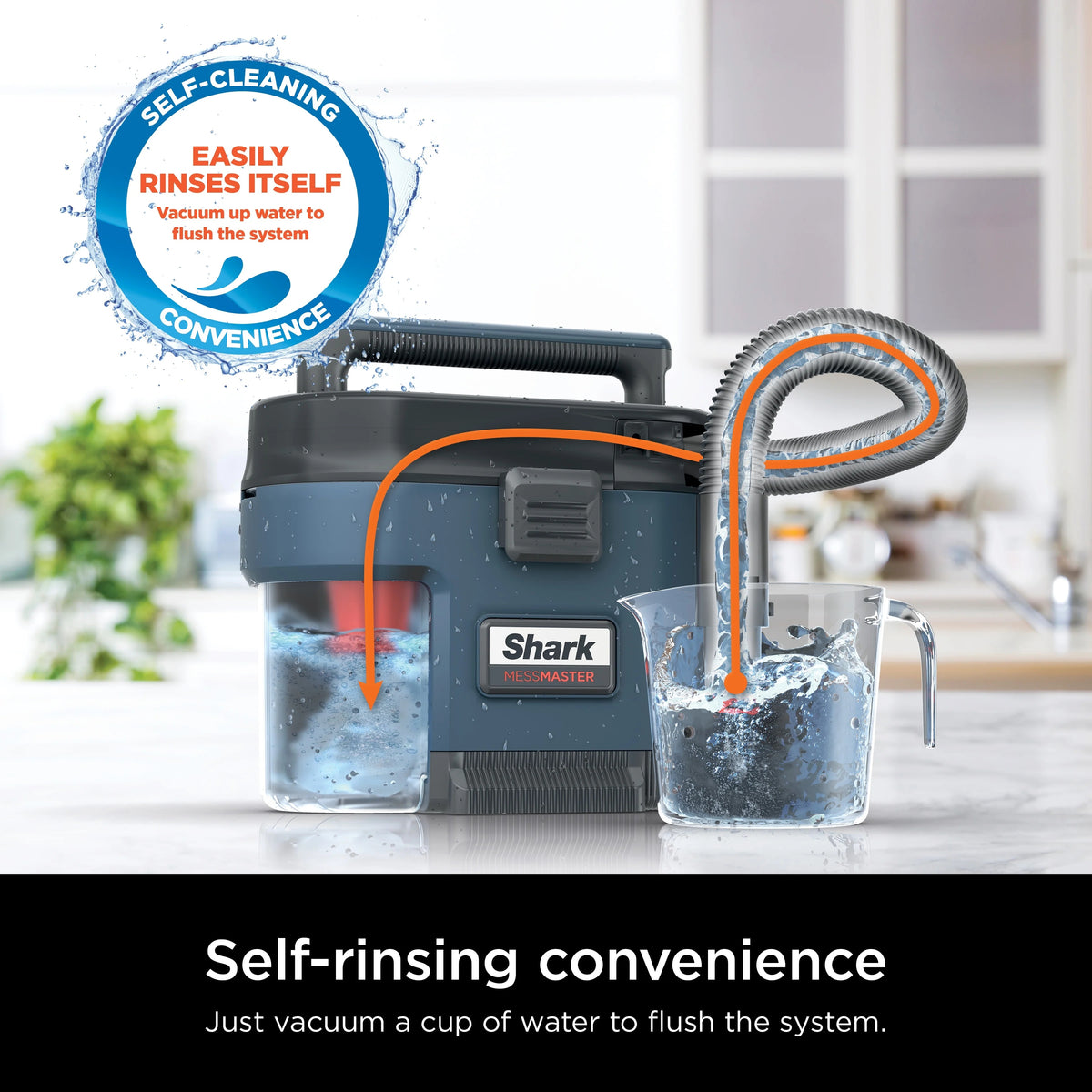 Shark MessMaster Portable Wet and Dry Vacuum for Home, Shop, Garage, 1 Gallon, Corded