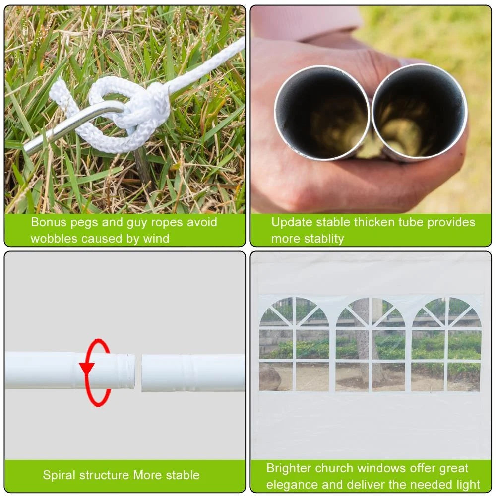 SalonMore 10'x30' Party Wedding Patio Tent w/5 Canopy Gazebo Pavilion Event
