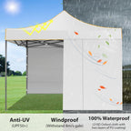 SANOPY 10'x10' Pop up Canopy Tent Anti-UV Waterproof Outdoor Gazebo Instant Party Wedding Backyard Canopy Tent Shade Shelter for Backyard, Patio, Parties,Khaki
