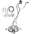 VEVOR 21" Surface Cleaner Pressure Flat Surface Cleaning 4000 PSI Max Working Pressure Flat Surface Cleaner Stainless Steel Rotating Surface Cleaner with 3 Nozzle Front Spray Bar