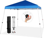 Abba Patio 10'x10' Outdoor Pop up Canopy Tent  w/ Carry Bag, Blue