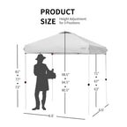 Patiojoy 6.6-?x 6.6-?Pop-up Canopy Tent Outdoor Camping Sun Shelter w/ Portable Roller Bag & 4 Weight Bags Blue