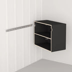 Prepac HangUps 30" Upper Wooden Garage Storage Cabinet in Black
