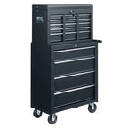 IVV Tool Storage Box Chest with 5 Drawers Steel Repair Tool Box with Lock and Key, Black