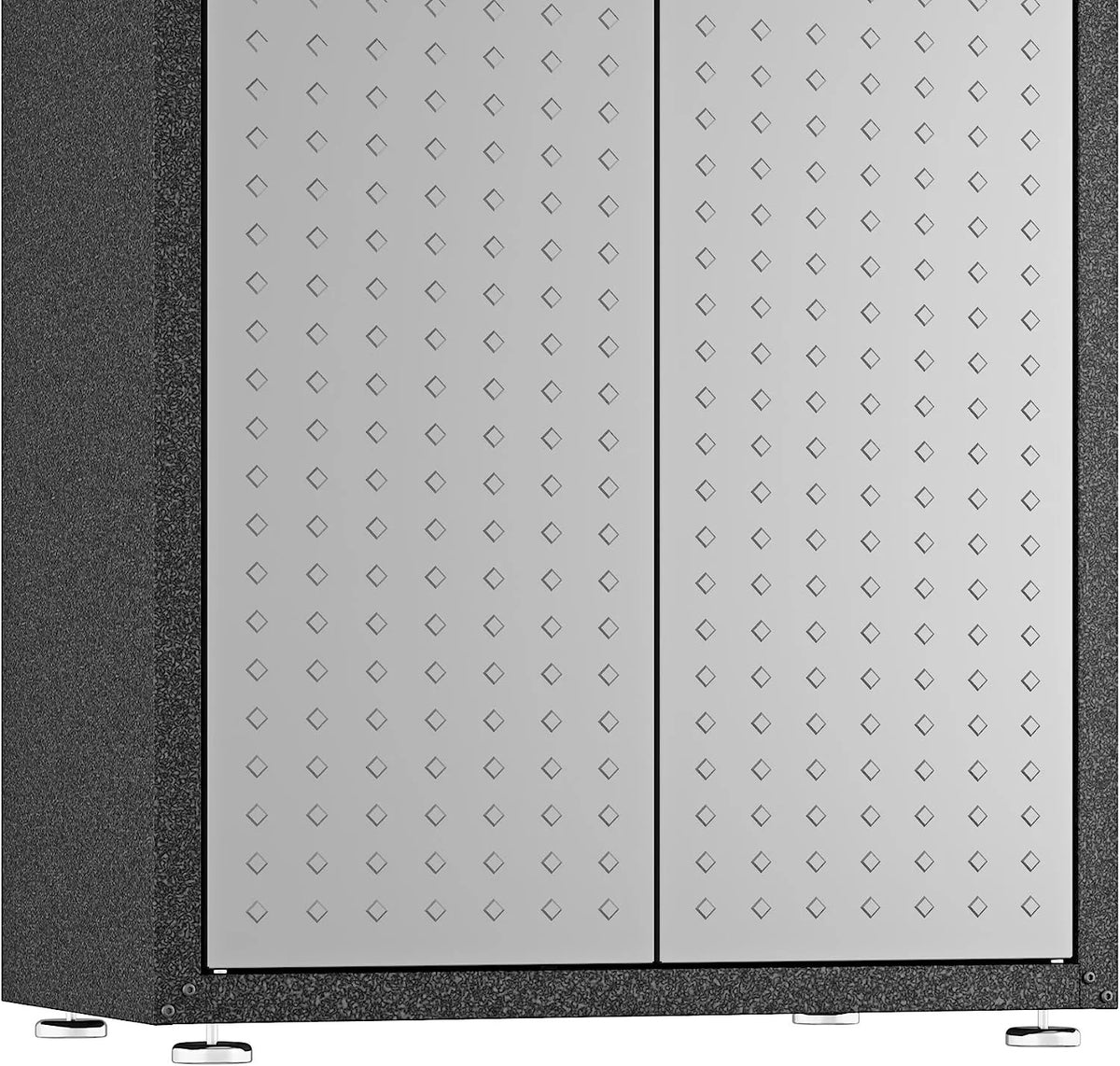 Manhattan Comfort Fortress Standing Cabinet Storage, Black/Gray