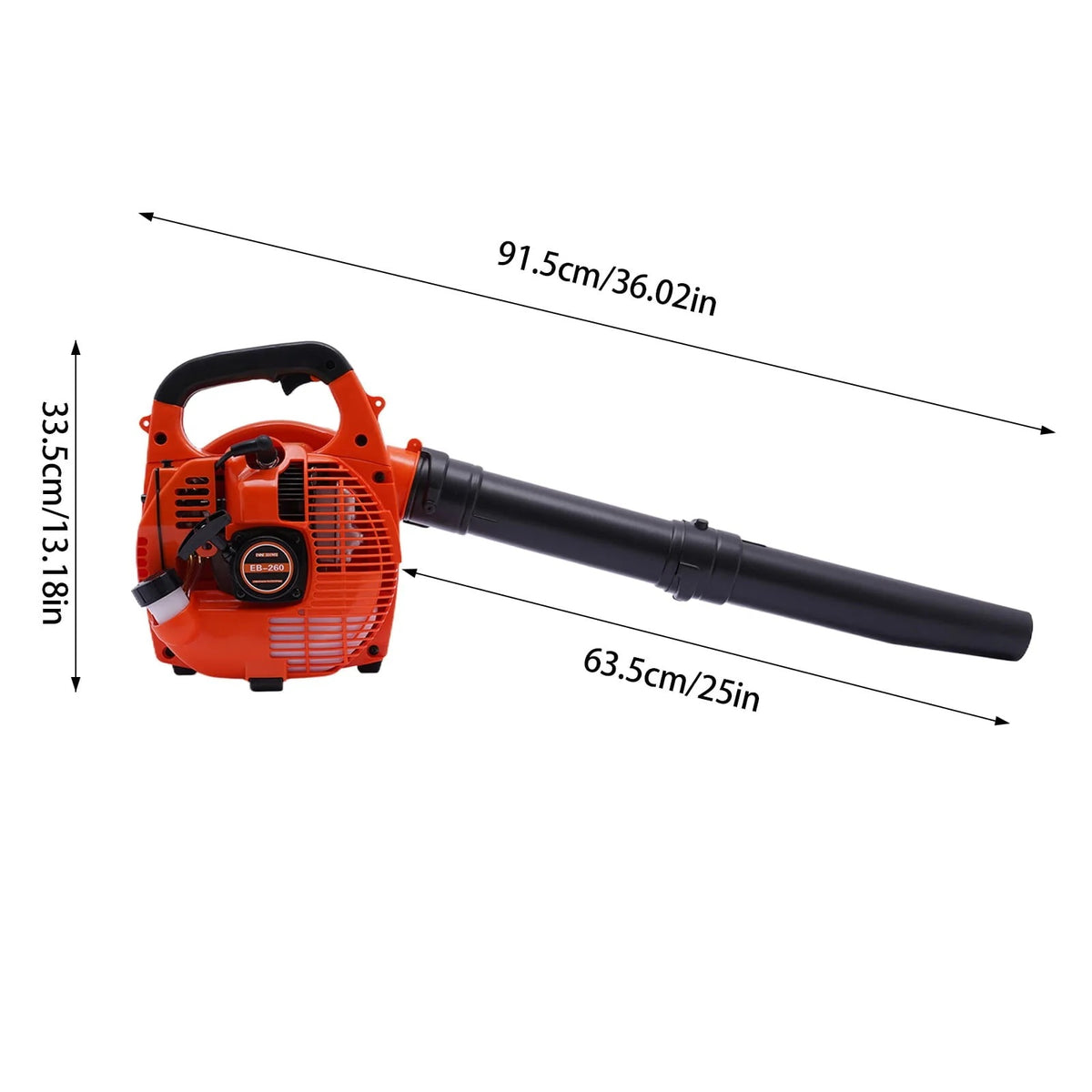 Aiqidi Gas Leaf Blower for Yard, 25.4CC 2-Stroke Gas Powered Leaf Blower Commercial Handheld Grass Lawn Garden Dust Blowing Cleaning Tool 7500Rpm