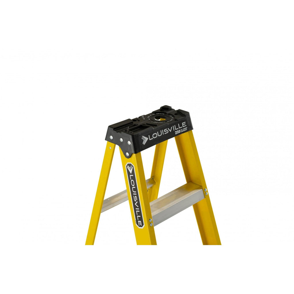 8' Fiberglass Step Ladder, 12' Reach, 250 lbs Load Capacity, W-3118-08