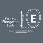 Mainstays Elongated Non-Electric Bidet Toilet Seat with Dual Self-Cleaning Nozzles, Daisy White