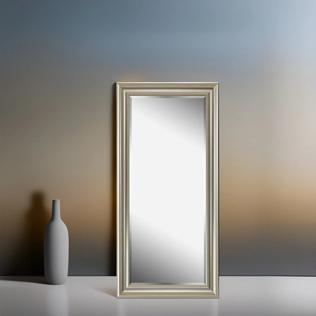 Tall Full Length Mirror, Oversized Rectangle Full Body Wall Mounted Mirror with Smooth Faux Wood Frame