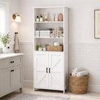 67" Tall Bathroom Storage Cabinet, Bathroom Floor Cabinet