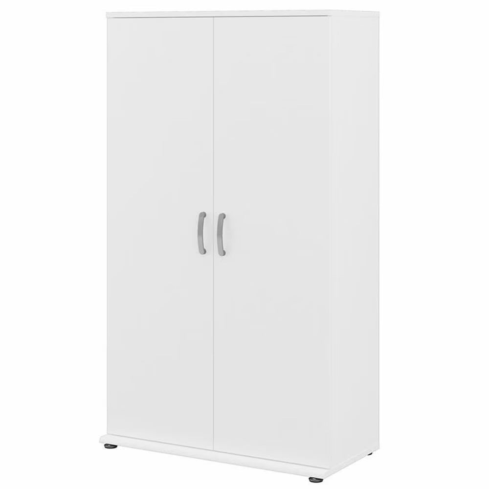 Pemberly Row Tall Garage Storage Cabinet in Platinum Gray - Engineered Wood