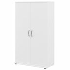 Pemberly Row Tall Garage Storage Cabinet in Platinum Gray - Engineered Wood