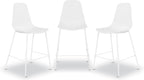 Isla Modern Kitchen Chairs Set of 4, Plastic Dining Chair with Metal Legs, Quick Assembly Simple Cafe Chairs Plastic for Indoor or Outdoor, Ocean Teal