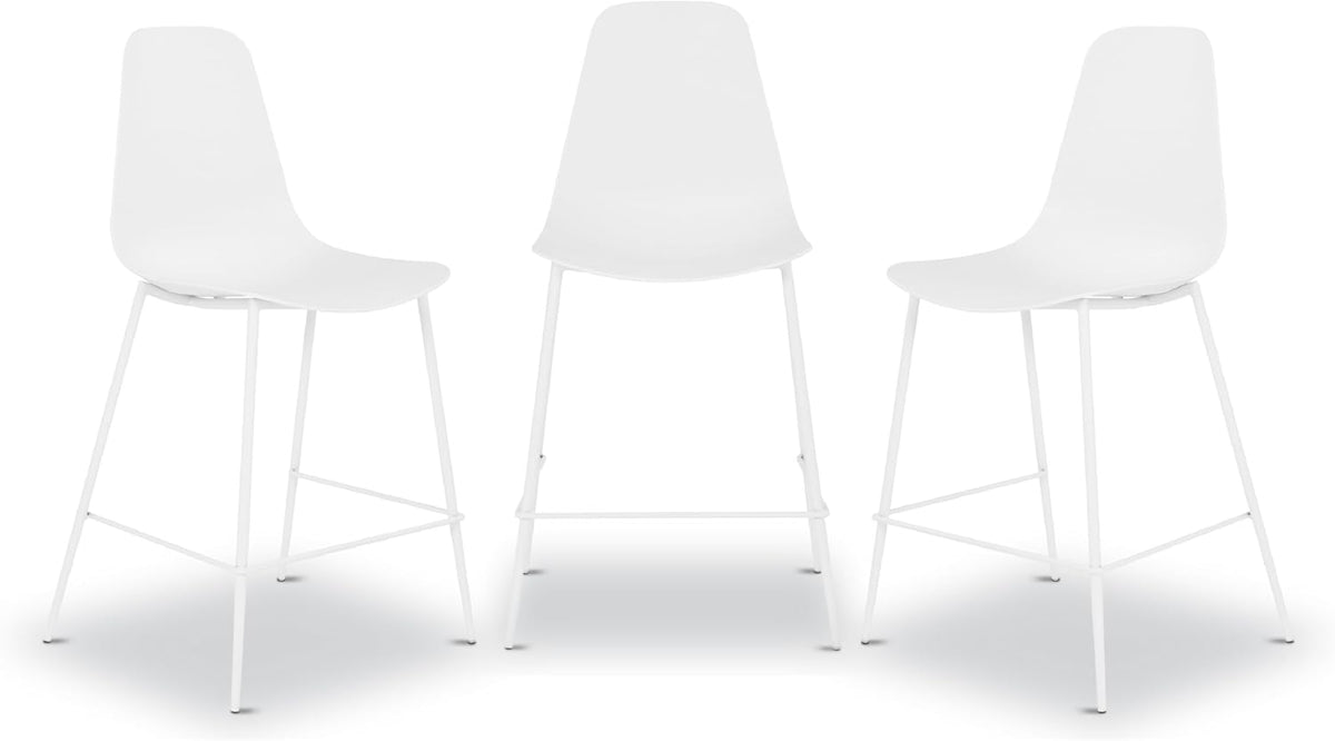 Isla Modern Kitchen Chairs Set of 4, Plastic Dining Chair with Metal Legs, Quick Assembly Simple Cafe Chairs Plastic for Indoor or Outdoor, Ocean Teal