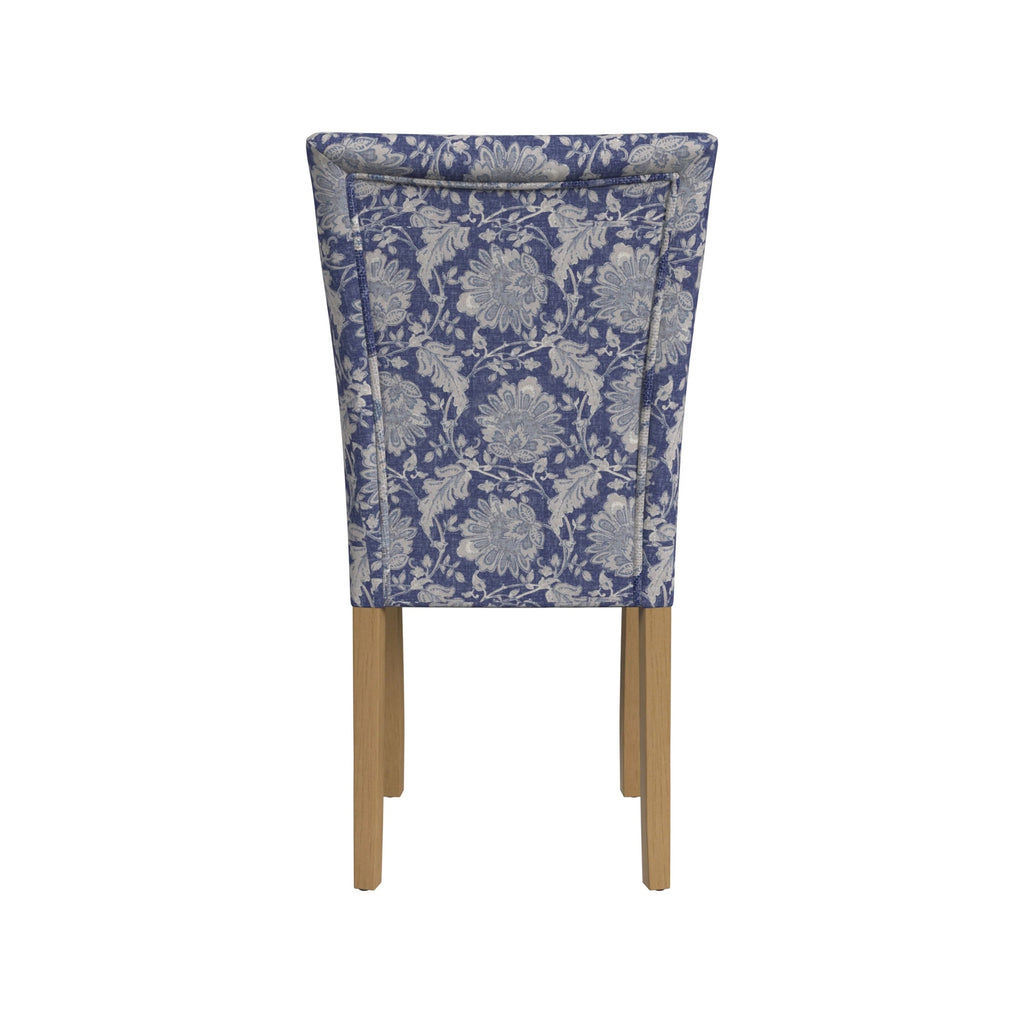 Set of 2 Upholstered Medallion Dining Chairs, Comfortable Parsons Style Chairs for Kitchen and Dining Room