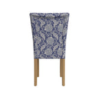 Set of 2 Upholstered Medallion Dining Chairs, Comfortable Parsons Style Chairs for Kitchen and Dining Room