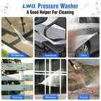 Electric Pressure Washer, 4200 PSI 2.5 GPM Power Washer with 2 Quick Connect Nozzles, High Pressure Cleaning Machine with Foam Cannon for Cars/Fences/Driveways/Patios/Home Cleaning
