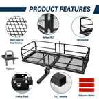 Folding Hitch Cargo Carrier 60"x24"x14" 500lb Fits 2" Receiver