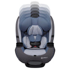 3-in-1 Slim Convertible Car Seat, All-in-One Infant Toddler Booster Seat, Rear & Forward Facing Child Safety Seat, Blue