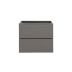 Wall Mount Bathroom Cabinet Without Basin, Gray Two-Drawer Storage Unit with Pre-Assembled Design for Space-Saving Modern Bathrooms