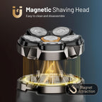 Waterproof Hypoallergenic Head & Face Shaver, Rechargeable Electric Razor for Men’s Scalp and Facial Grooming