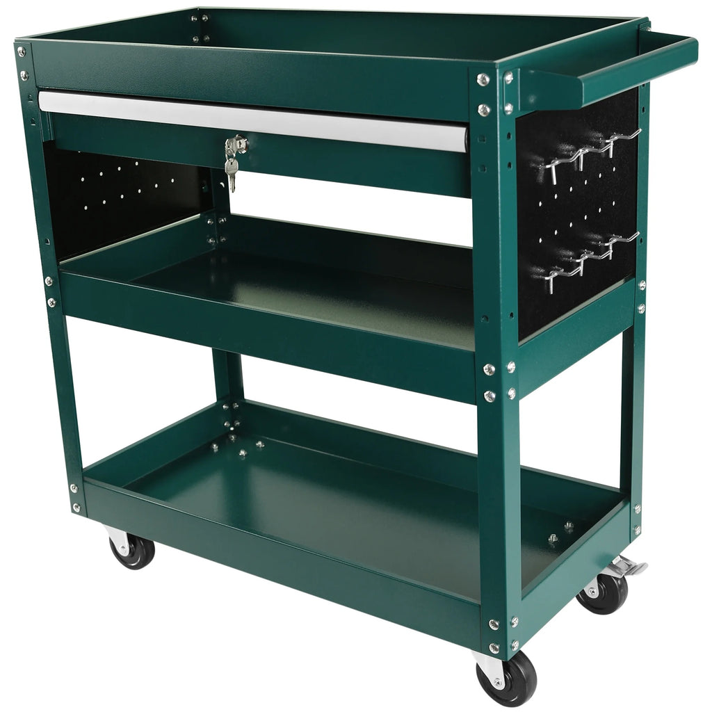 DUOSONG 5-Drawer Rolling Tool Chest, High Capacity Tool Storage Cabinet W/Lockable Wheels, Adjustable Shelf & Anti-Slip Liner, Detachable Tool Box Organizer, Rolling Tool Cabinet Blue Steel Tools &