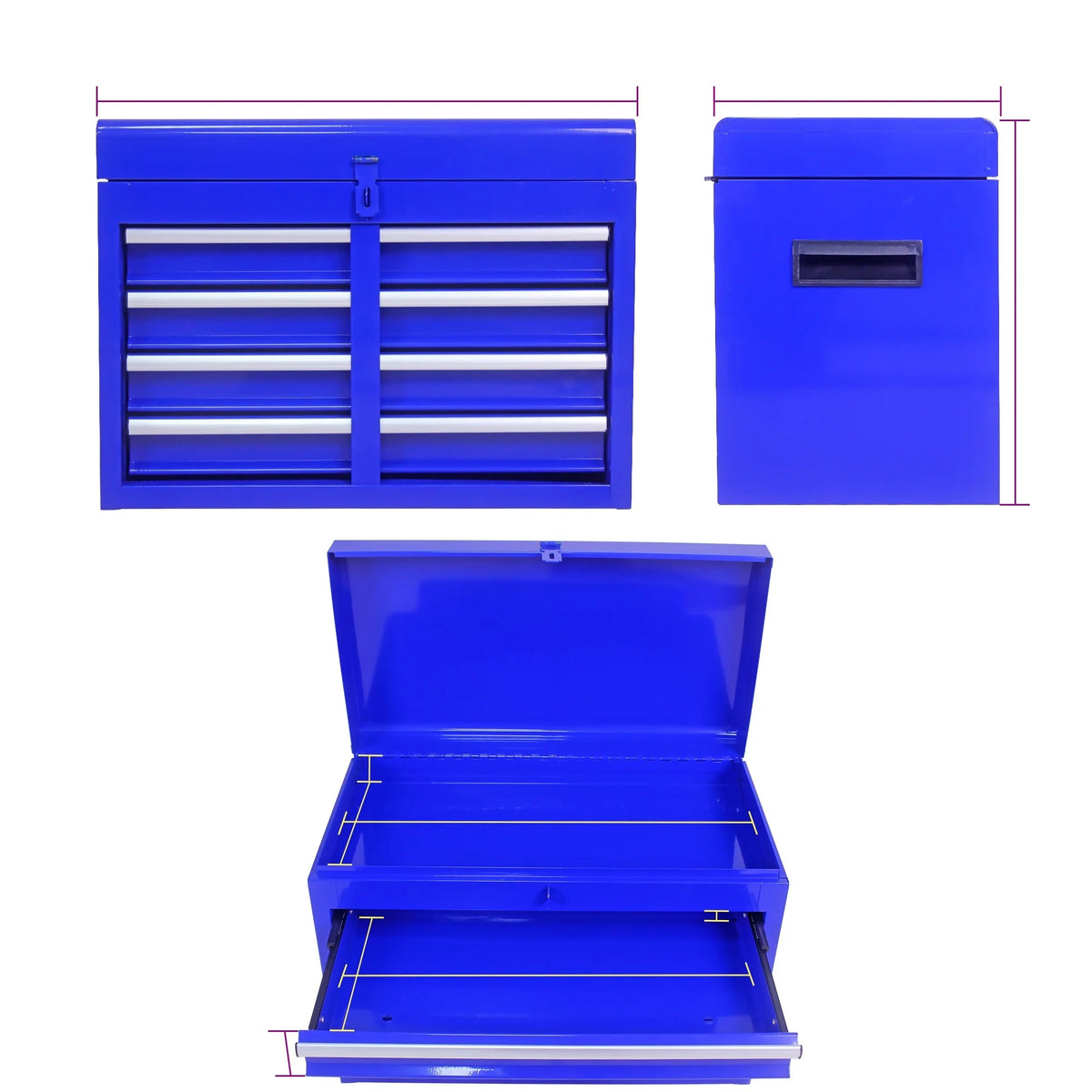 5-Drawer Rolling Tool Chest & Removable Tool Box with Locking System, Tool Box Organizer with 4 Wheels&Hooks, Large Capacity Garage Storage Cabinet for Warehouse and Repair Shop, Orange