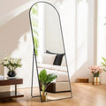 21x64 Full Length Arched Mirror, Large Tall Body Dressing Mirror with Aluminum Alloy Frame, Stand and Wall Mount Option