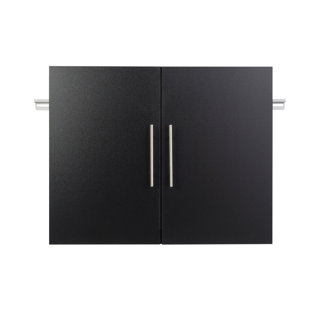 Prepac HangUps 30" Upper Wooden Garage Storage Cabinet in Black