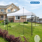 CL.HPAHKL 10' x 10'  Outdoor Pop Up Canopy Tent with Wheeled Bag, Outdoor Shade Tent for Party One Push Patio Tent Canopy Instant Slant Leg Conopy for Backyard Outdoor Patio and Lawn