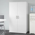 Pemberly Row Tall Garage Storage Cabinet in Platinum Gray - Engineered Wood