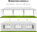 SLSRFD 10'x30' Outdoor Canopy Tent Patio Camping Gazebo Shelter Pavilion Cater Party Wedding BBQ Events Tent w/Removable Sidewalls