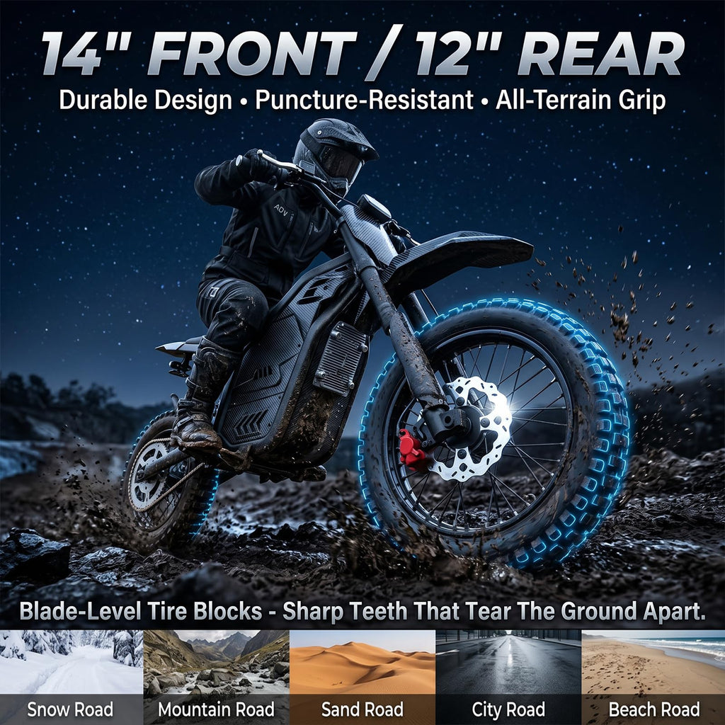 Electric Dirt Bike for Adults & Teens, 4000W Peak Motor, 45 MPH Top Speed