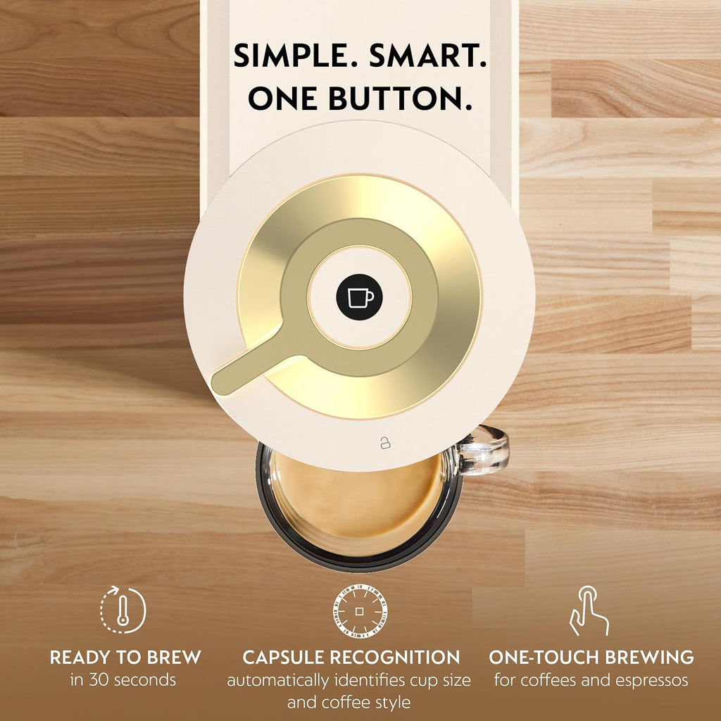 Vertuo Next Coffee and Espresso Maker, Creamy White and Gold