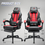 Big and Tall Gaming Chair with Footrest, 400 LB Capacity Ergonomic Video Game Chair for Home and Gaming