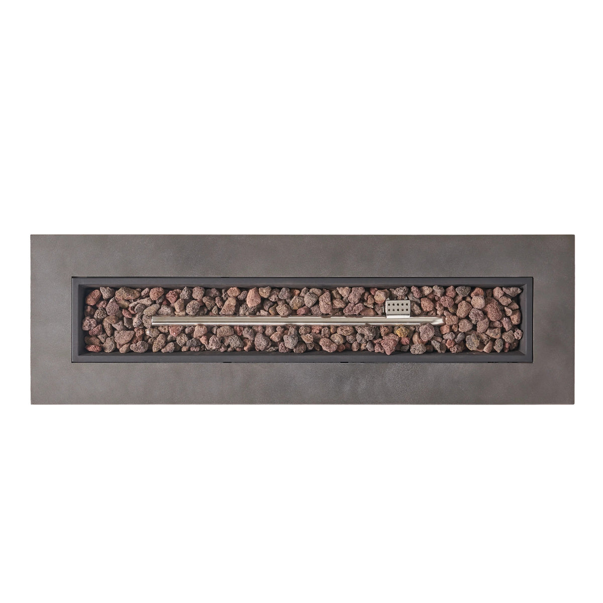 Christopher Knight Home Wellington Outdoor 50,000 BTU Rectangular Fire Pit (No Tank Holder) by  Brushed Brown