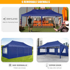 HOTEEL Canopy 10'x20' Pop Up Canopy Tent Heavy Duty Waterproof Adjustable Commercial Instant Canopy Outdoor Party Canopy Parties,Wedding,Outside Patio,Event,Backyard,White