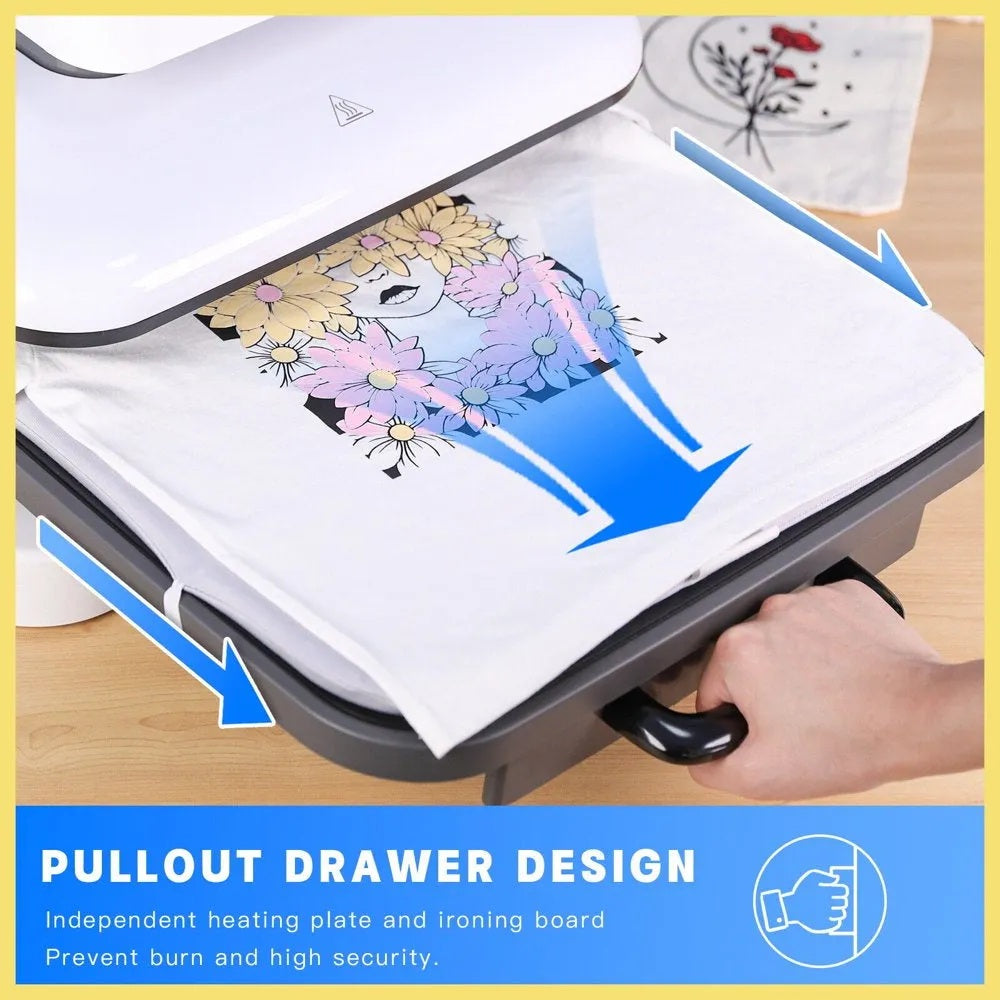 1500W 15"X15" Auto Heat Press Machine for Transfer Vinyl& Sublimation Project