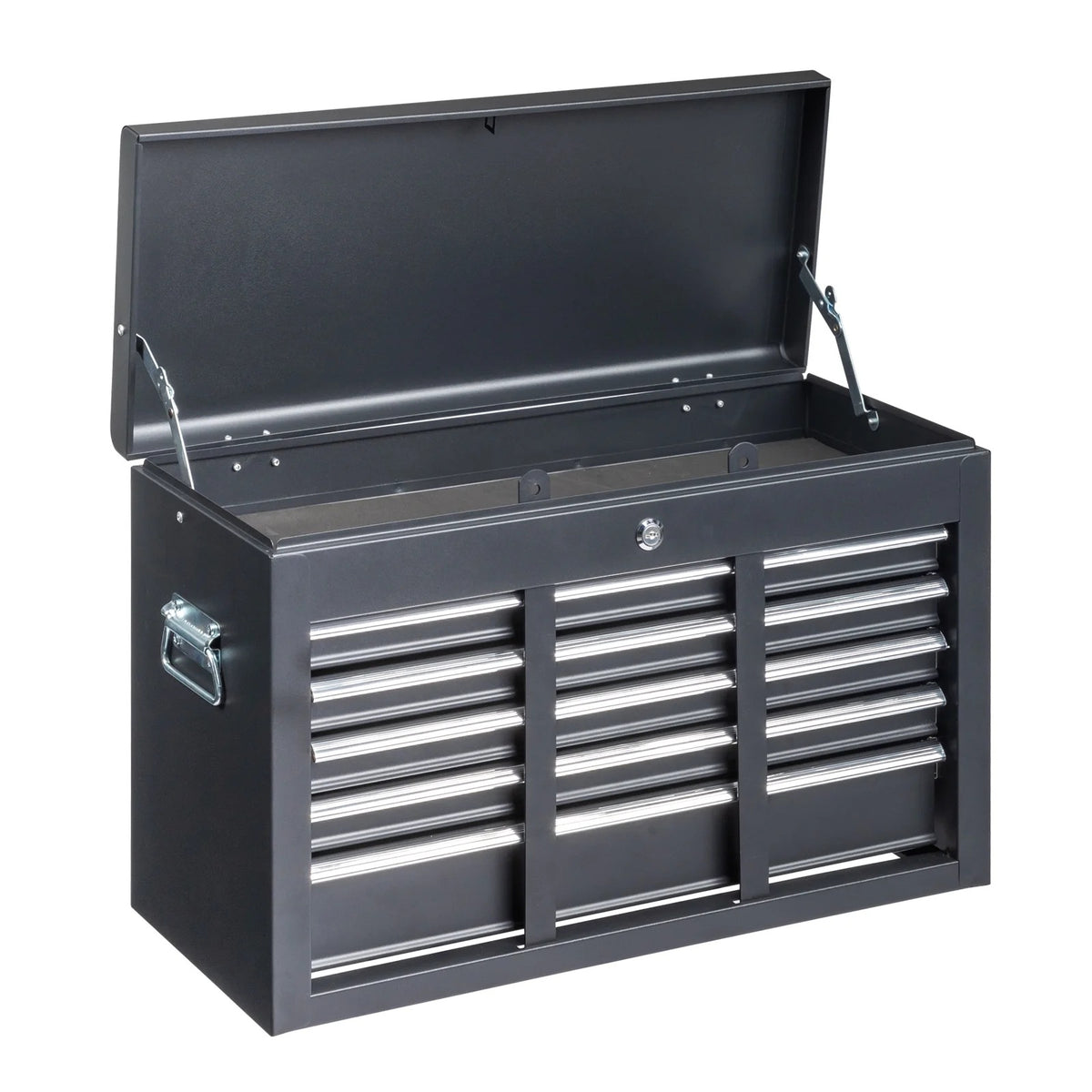 Ktaxon Tool Box, Portable 5 Drawer Steel Toolbox with Top Storage Tray & Carrying Handle, for Garage Trunk Household, Black