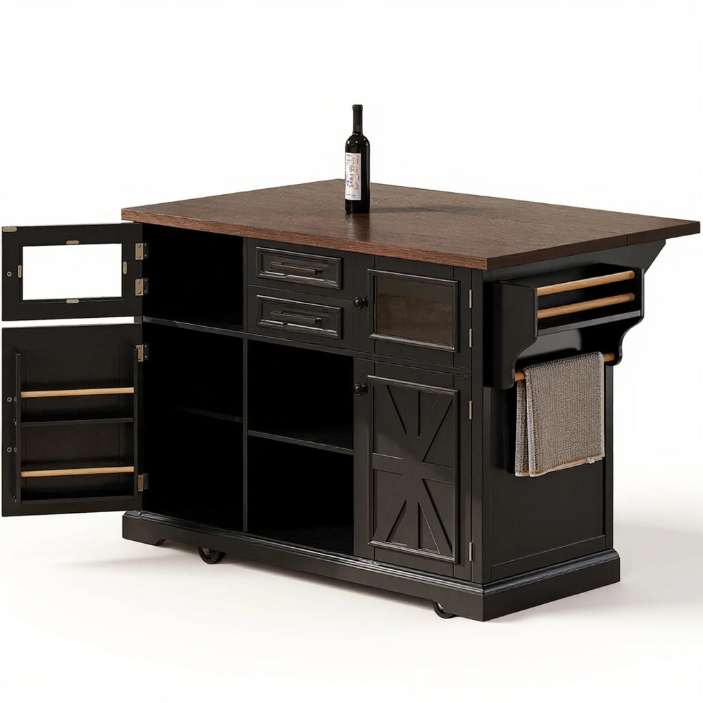 Homy Casa Rolling Garage Storage Cabinet with Drop Leaf, Charging Station for Office Gym, School
