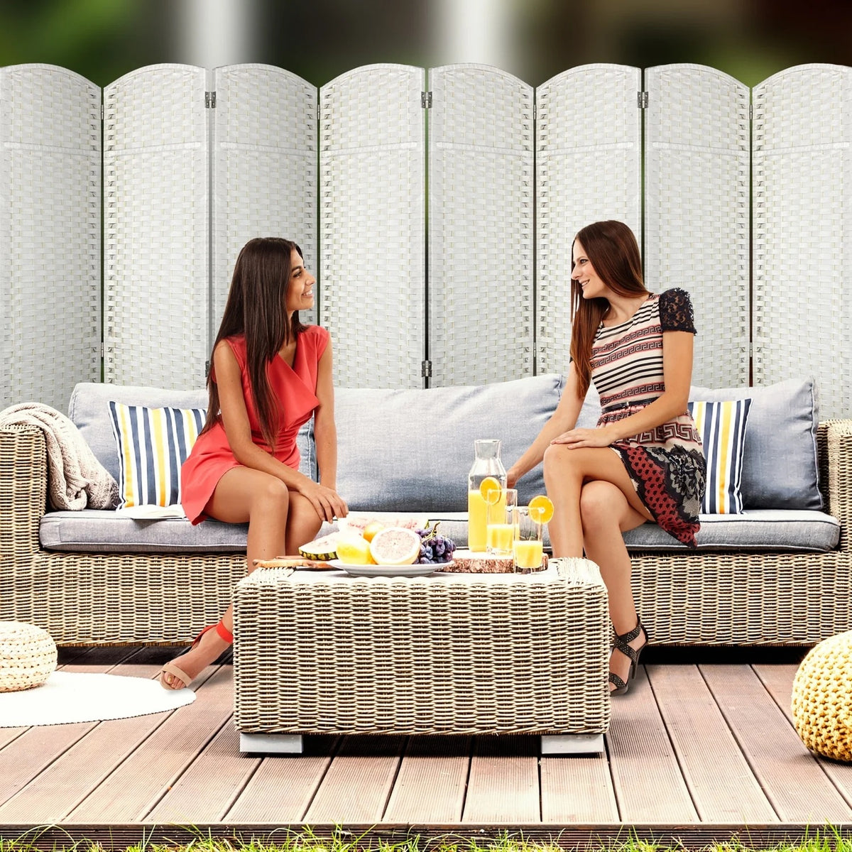 Tall Folding Room Divider Screen, Portable Privacy Partition Wall Panel for Bedroom, Living Room and Office