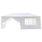 10'x20' Outdoor Party Tent with 6 Removable Sidewalls, Waterproof Canopy Patio Wedding Gazebo, White