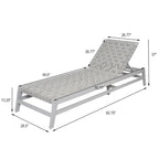 Christopher Knight Home Outdoor Wood Chaise Lounge Chair, Adjustable 4-Position Recliner with Rope Seat, Teak