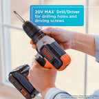 BLACK+DECKER 20V Drill/Driver, 1.5Ah, 83 Piece Set, Battery and Charger Included