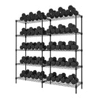 TROPOW 5 Tier Wire Shelving Garage Shelving Heavy Duty Adjustable Garage Shelves, Storage Rack for Storage Warehouse Pantry Closet, Basement Pantry Utility Storage Shelves, 59" W X59 H X 13.8" D