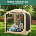 Slsy Screen House Tent Pop-Up, Portable Screen Room Canopy Instant Screen Tent Outdoor Camping Tent with Carry Bag for Patio, Backyard, Deck & Outdoor Activities